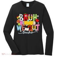 Bruh We Out Teacher Summer Last Dat Of School Women's Long Sleeve Shirt thumb 0