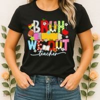 Bruh We Out Teacher Summer Last Dat Of School Women's T-Shirt thumb 2