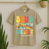 Bruh We Out Happy Last Day Of School Teacher Girl Summer T-Shirt thumb 2