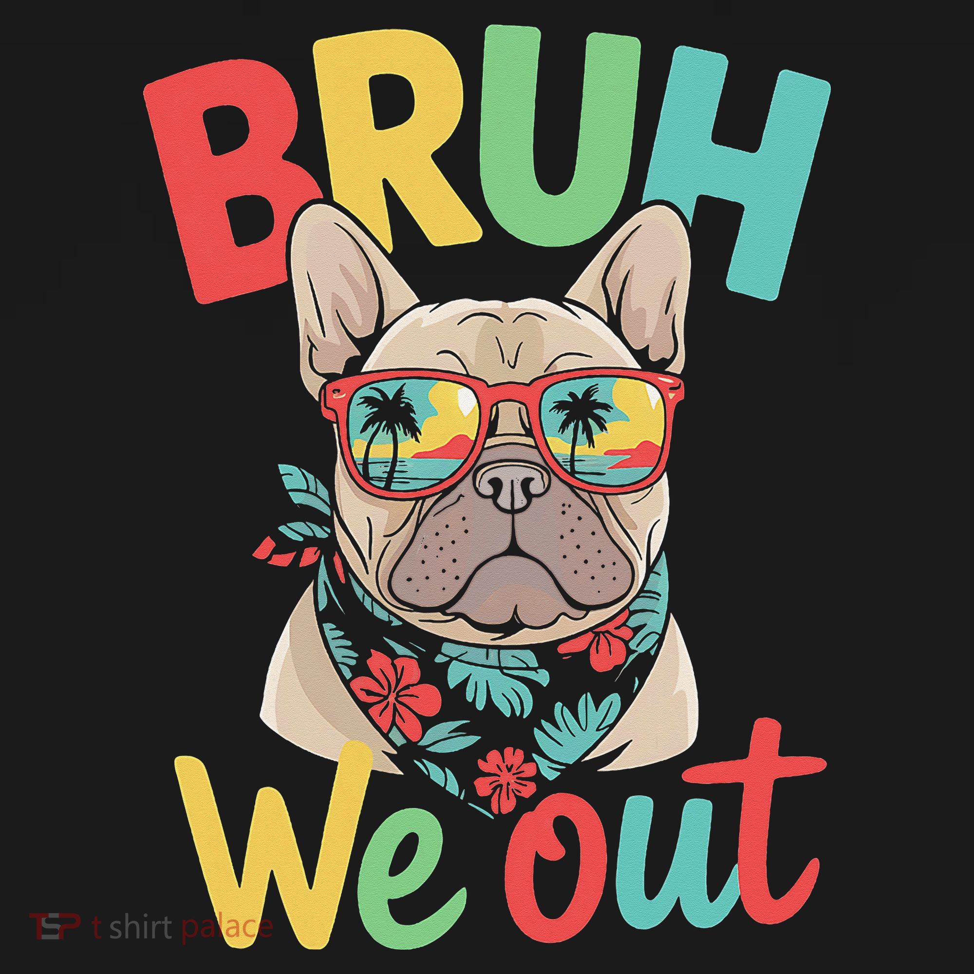 Bruh We Out Teachers Last Day Of School French Bulldog Women's Tank Top