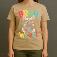 Bruh We Out Teachers Last Day Of School French Bulldog T-Shirt thumb 4