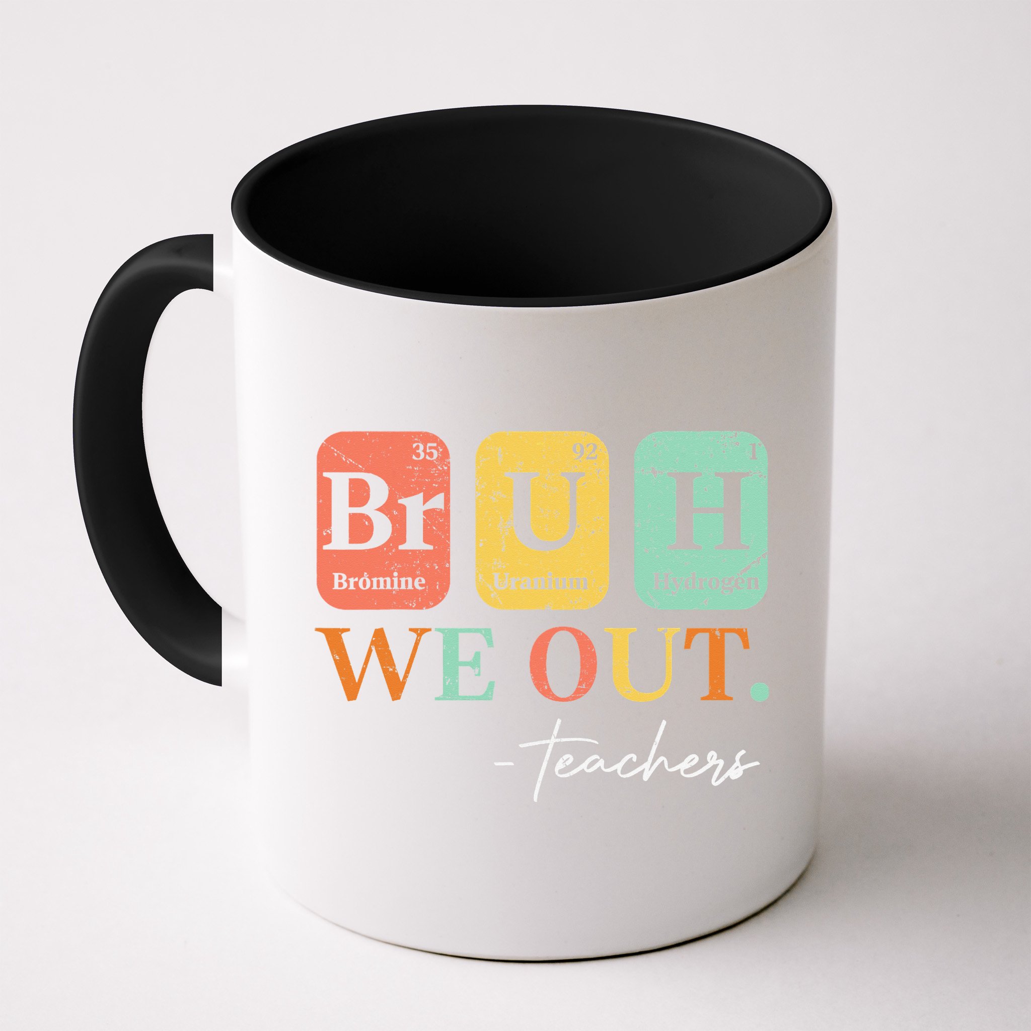 Bruh We Out Teacher Retro Vintage End Of Year Holiday Mug