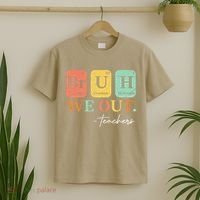Bruh We Out Teacher Retro Vintage End Of Year Holiday T-Shirt thumb 2