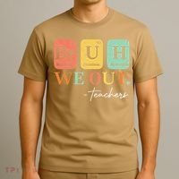Bruh We Out Teacher Retro Vintage End Of Year Holiday T-Shirt thumb 3