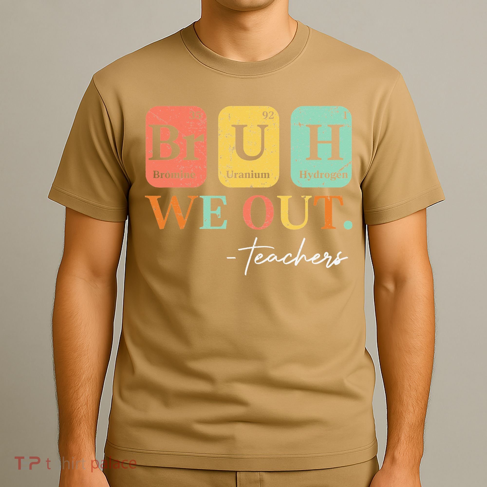 Bruh We Out Teacher Retro Vintage End Of Year Holiday T-Shirt