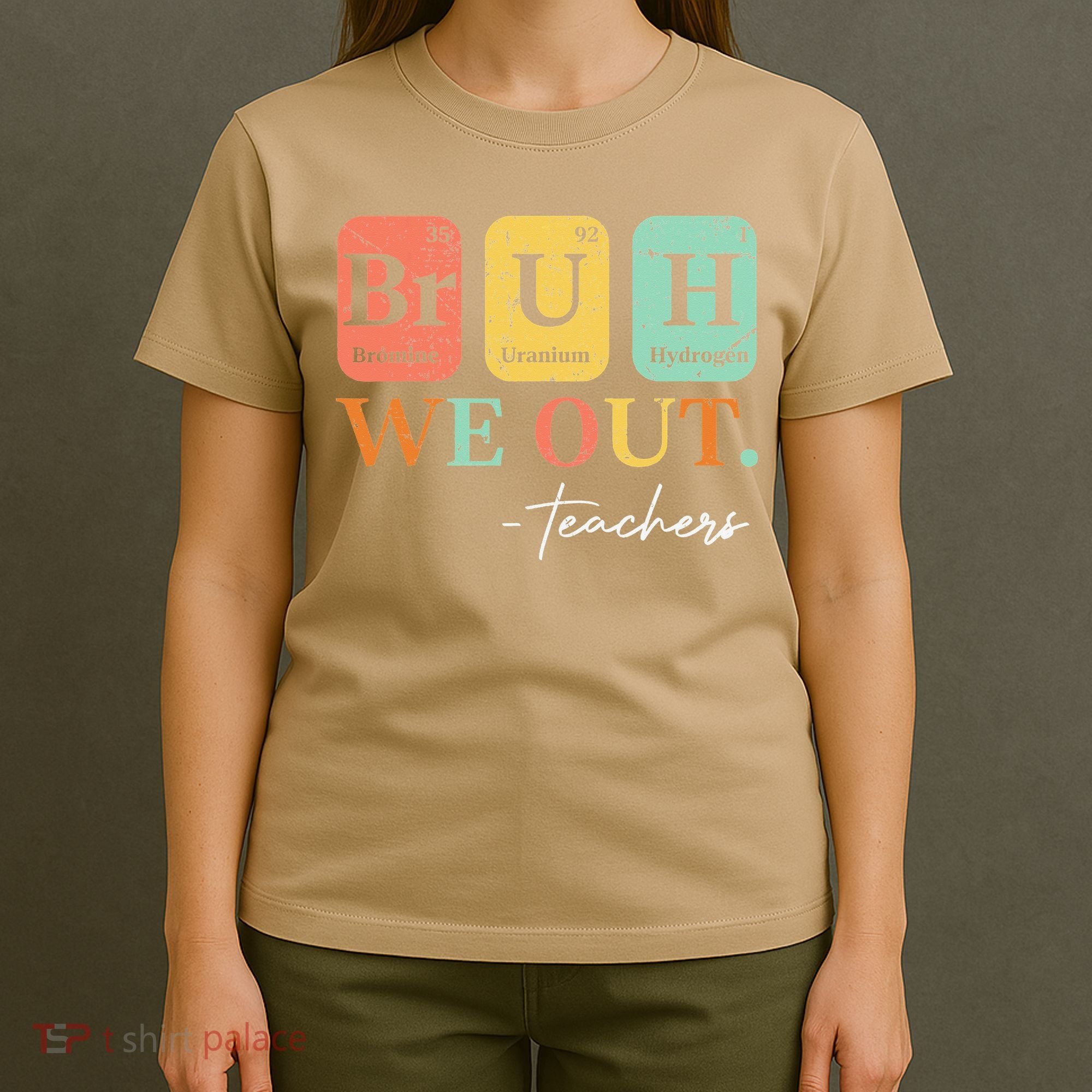 Bruh We Out Teacher Retro Vintage End Of Year Holiday T-Shirt