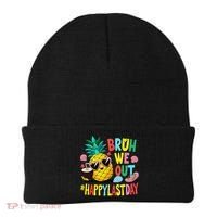 Bruh We Out Happy Last Day Of School Teacher Pineapple Beanie thumb 0
