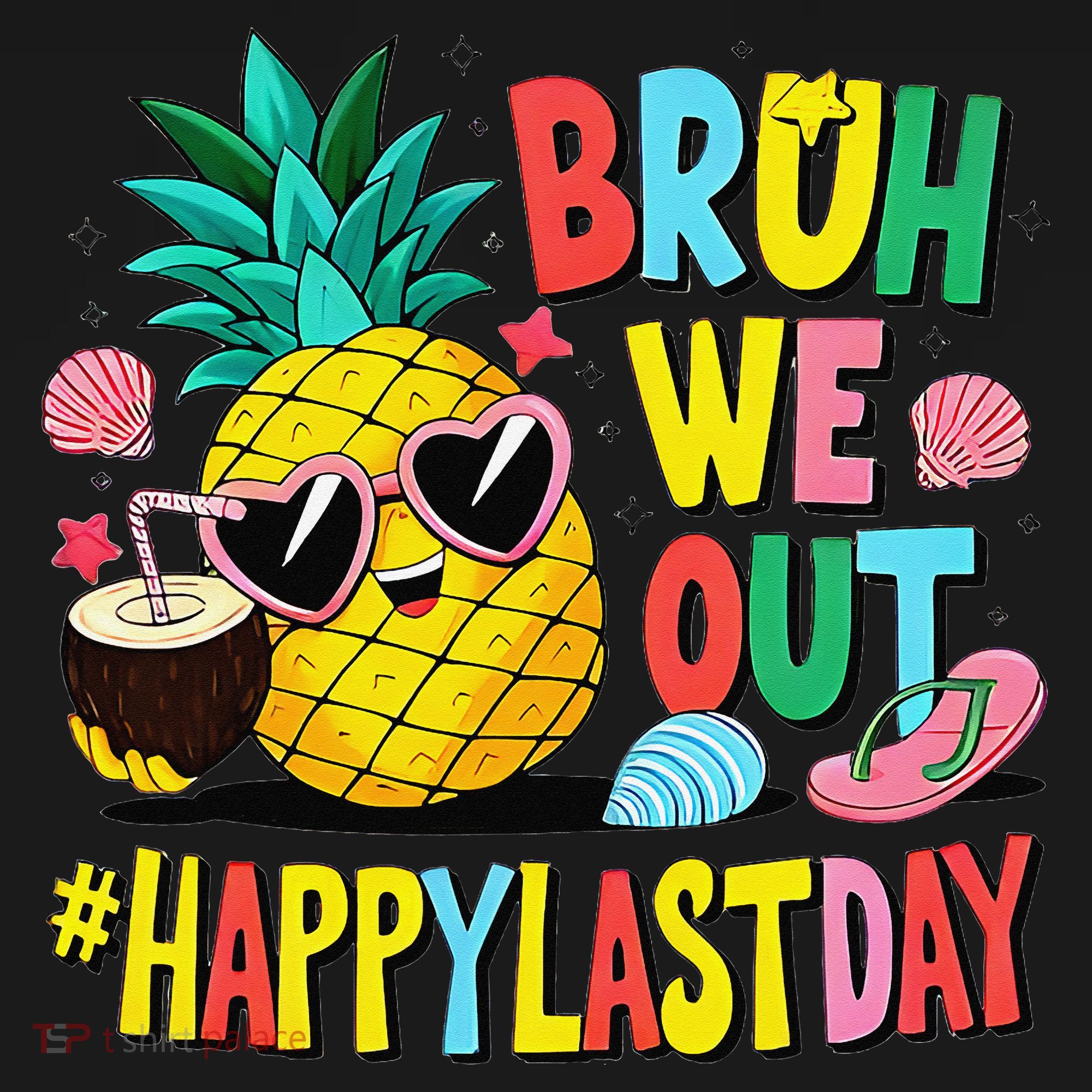 Bruh We Out Happy Last Day Of School Teacher Pineapple Women's Hoodie