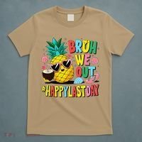 Bruh We Out Happy Last Day Of School Teacher Pineapple T-Shirt thumb 5