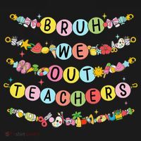 Bruh We Out Teacher Last Day Of School Friendship Bracelet Women's Tank Top thumb 5