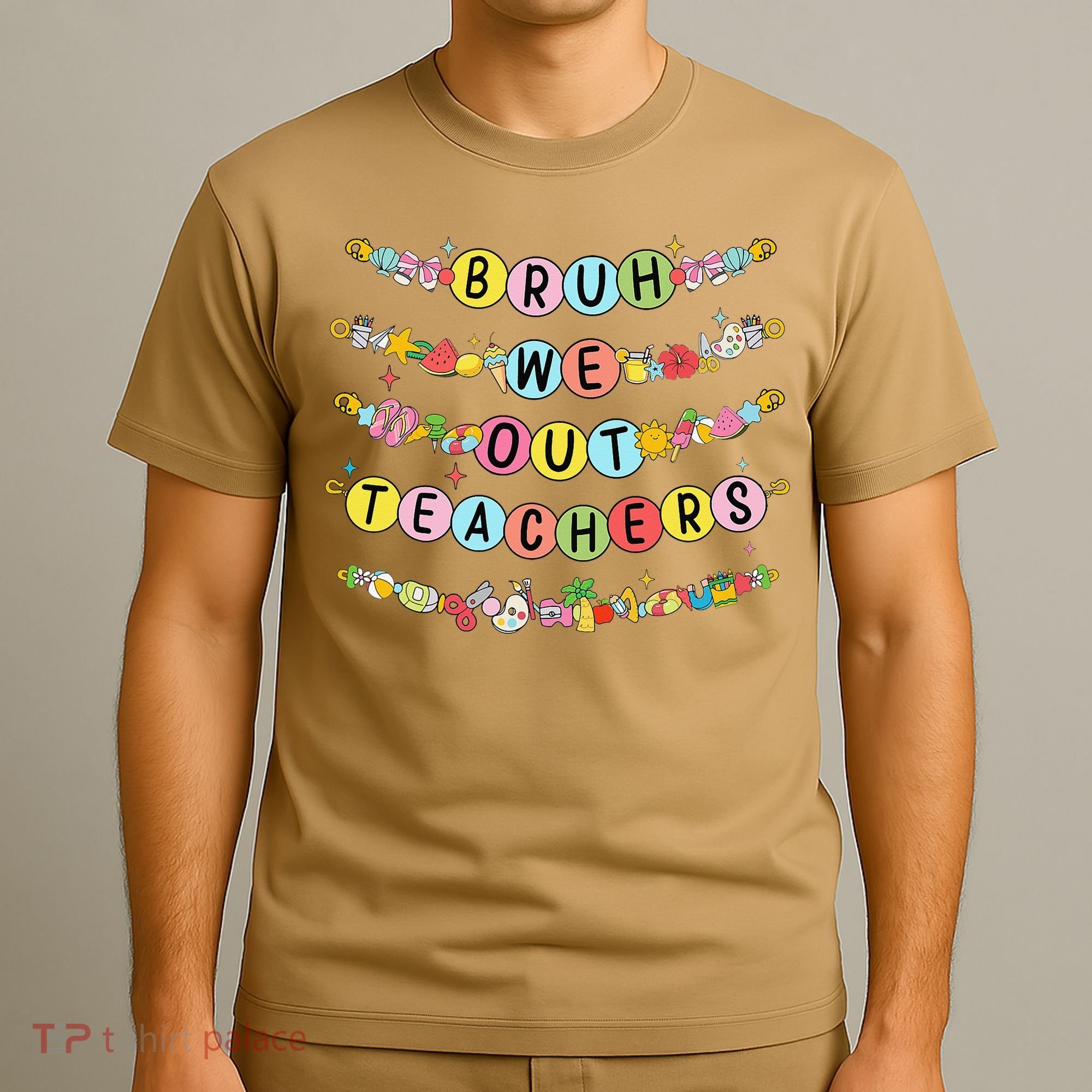 Bruh We Out Teacher Last Day Of School Friendship Bracelet T-Shirt