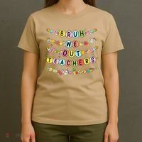 Bruh We Out Teacher Last Day Of School Friendship Bracelet T-Shirt thumb 4