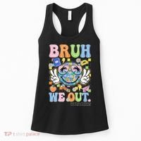 Bruh We Out Floral Teacher Summer Break Last Day Of School Women's Tank Top thumb 0