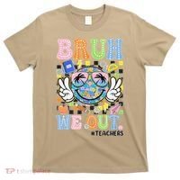 Bruh We Out Floral Teacher Summer Break Last Day Of School T-Shirt thumb 0
