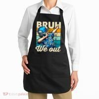 Bruh We Out Dabbing Boy Happy Last Day Of School Apron thumb 2