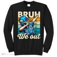 Bruh We Out Dabbing Boy Happy Last Day Of School Sweatshirt thumb 0