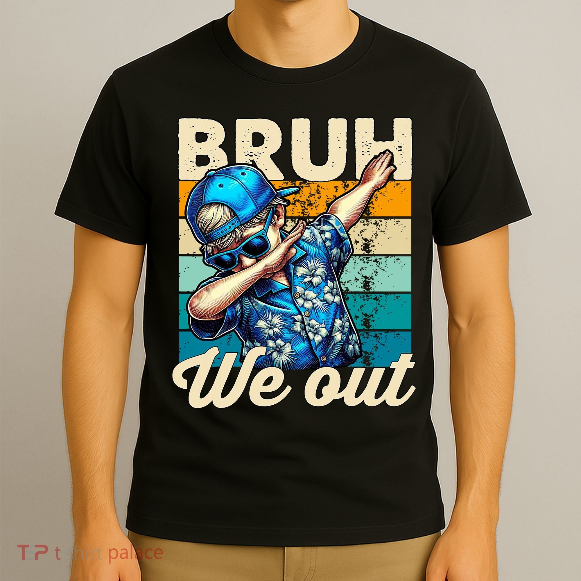 Bruh We Out Dabbing Boy Happy Last Day Of School T-Shirt