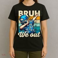 Bruh We Out Dabbing Boy Happy Last Day Of School T-Shirt thumb 4