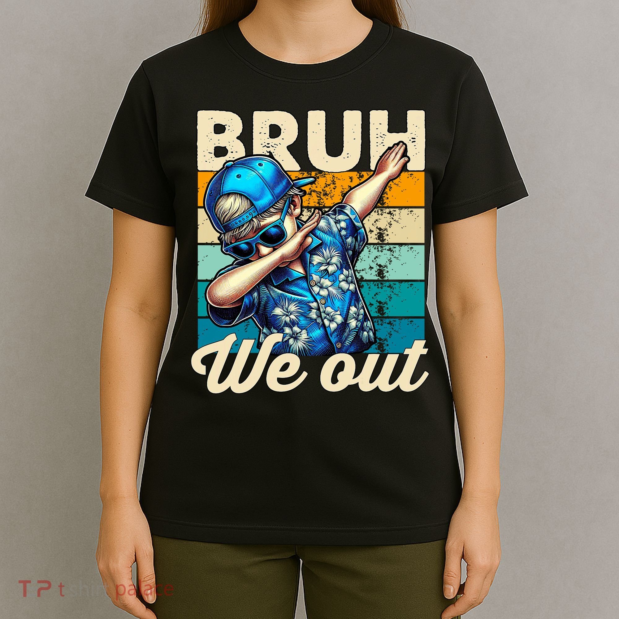 Bruh We Out Dabbing Boy Happy Last Day Of School T-Shirt