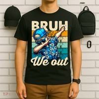 Bruh We Out Dabbing Boy Happy Last Day Of School T-Shirt thumb 6