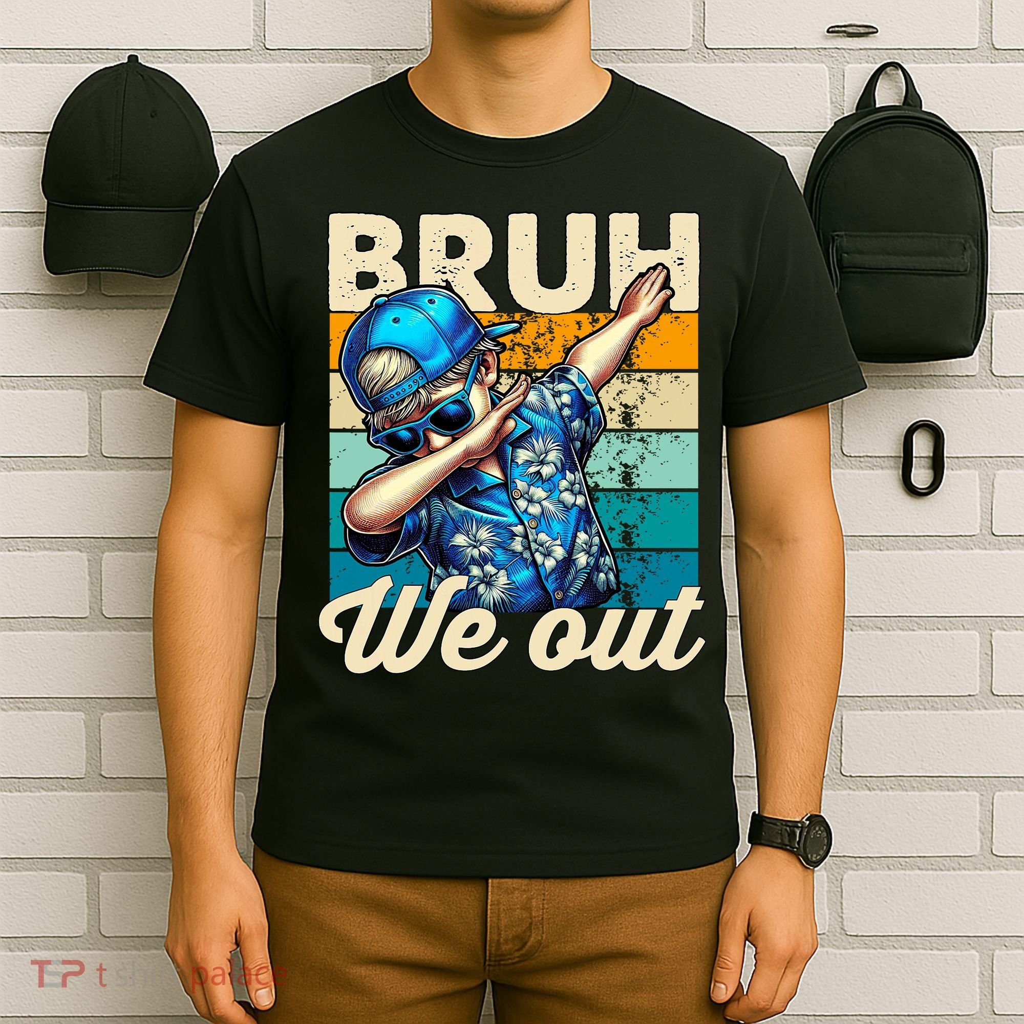 Bruh We Out Dabbing Boy Happy Last Day Of School T-Shirt