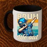Bruh We Out Dabbing Boy Happy Last Day Of School Coffee Mug thumb 2