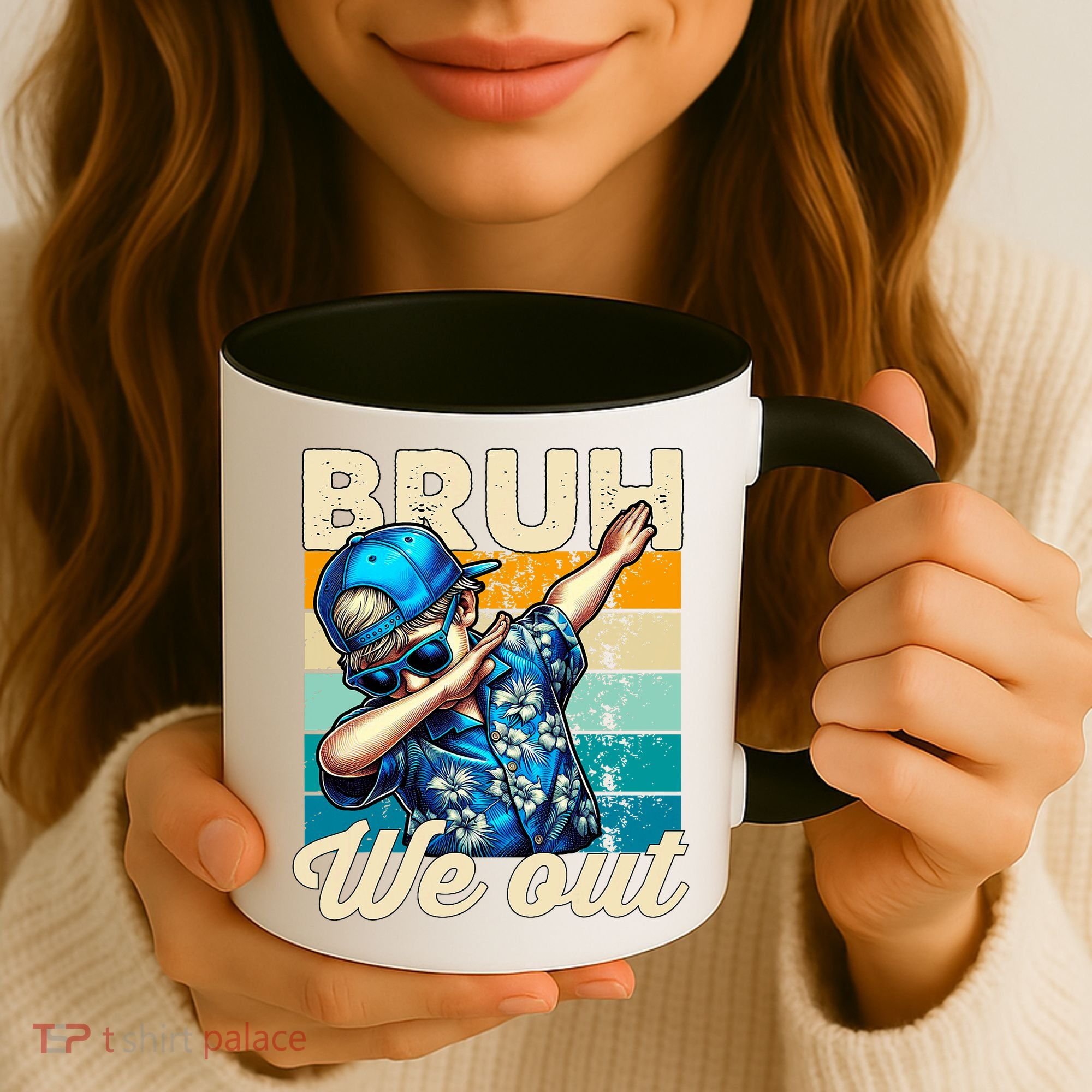 Bruh We Out Dabbing Boy Happy Last Day Of School Coffee Mug