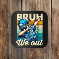 Bruh We Out Dabbing Boy Happy Last Day Of School Coaster thumb 0