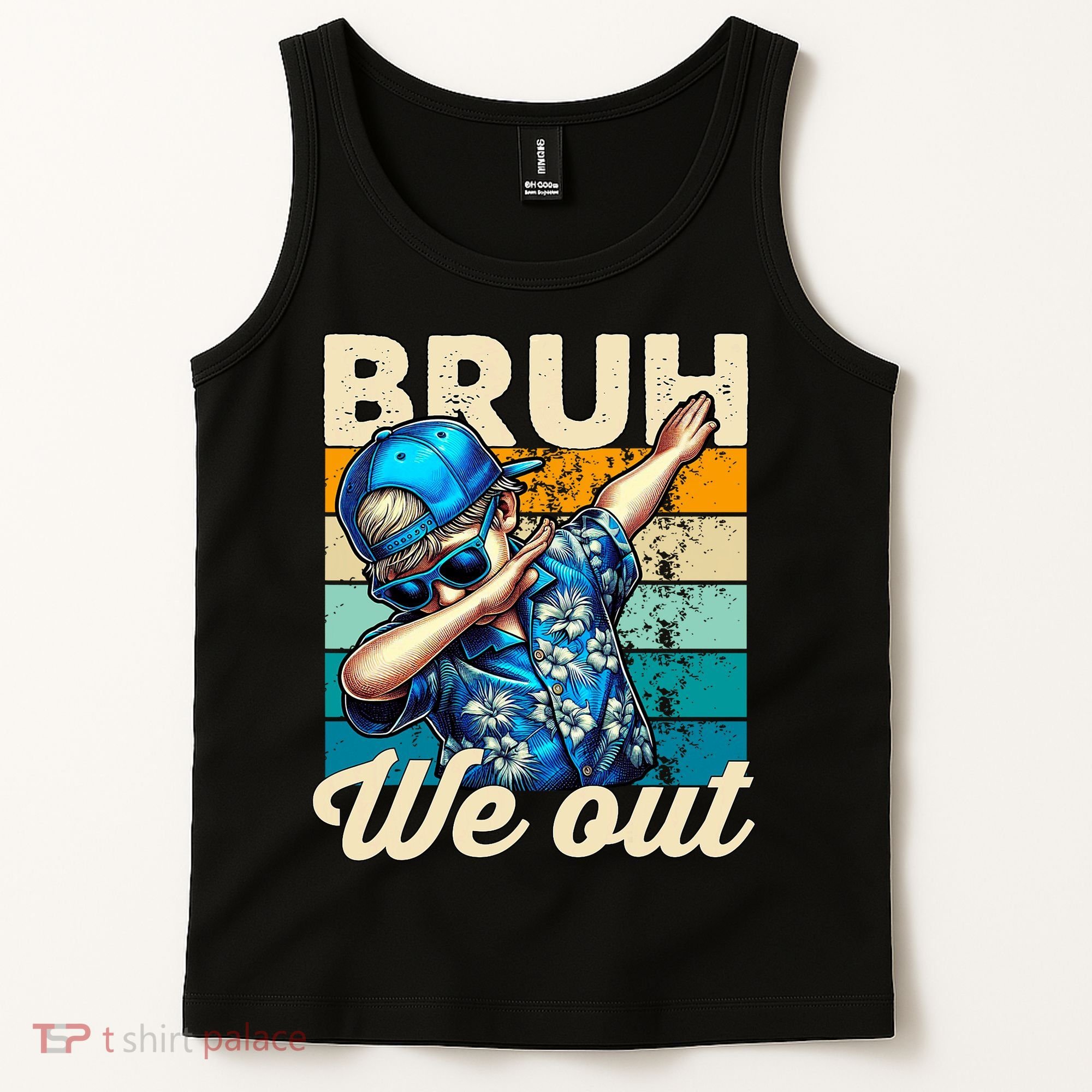 Bruh We Out Dabbing Boy Happy Last Day Of School Tank Top