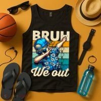 Bruh We Out Dabbing Boy Happy Last Day Of School Tank Top thumb 4