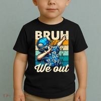 Bruh We Out Dabbing Boy Happy Last Day Of School Toddler T-Shirt thumb 2