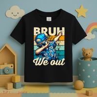 Bruh We Out Dabbing Boy Happy Last Day Of School Toddler T-Shirt thumb 3