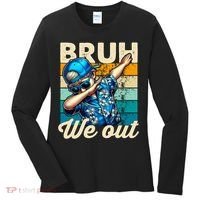 Bruh We Out Dabbing Boy Happy Last Day Of School Women's Long Sleeve Shirt thumb 0