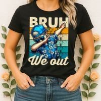 Bruh We Out Dabbing Boy Happy Last Day Of School Women's T-Shirt thumb 2