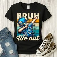 Bruh We Out Dabbing Boy Happy Last Day Of School Women's T-Shirt thumb 3