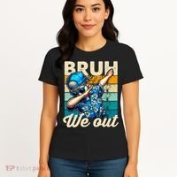 Bruh We Out Dabbing Boy Happy Last Day Of School Women's T-Shirt thumb 4