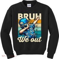 Bruh We Out Dabbing Boy Happy Last Day Of School Kids Sweatshirt thumb 0