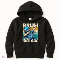 Bruh We Out Dabbing Boy Happy Last Day Of School Kids Hoodie thumb 0