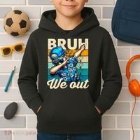 Bruh We Out Dabbing Boy Happy Last Day Of School Kids Hoodie thumb 2