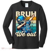 Bruh We Out Dabbing Boy Happy Last Day Of School Kids Long Sleeve Shirt thumb 0