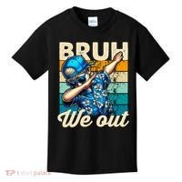 Bruh We Out Dabbing Boy Happy Last Day Of School Kids T-Shirt thumb 0