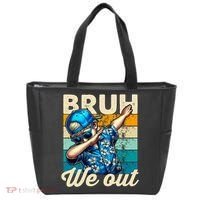 Bruh We Out Dabbing Boy Happy Last Day Of School Tote Bag thumb 0