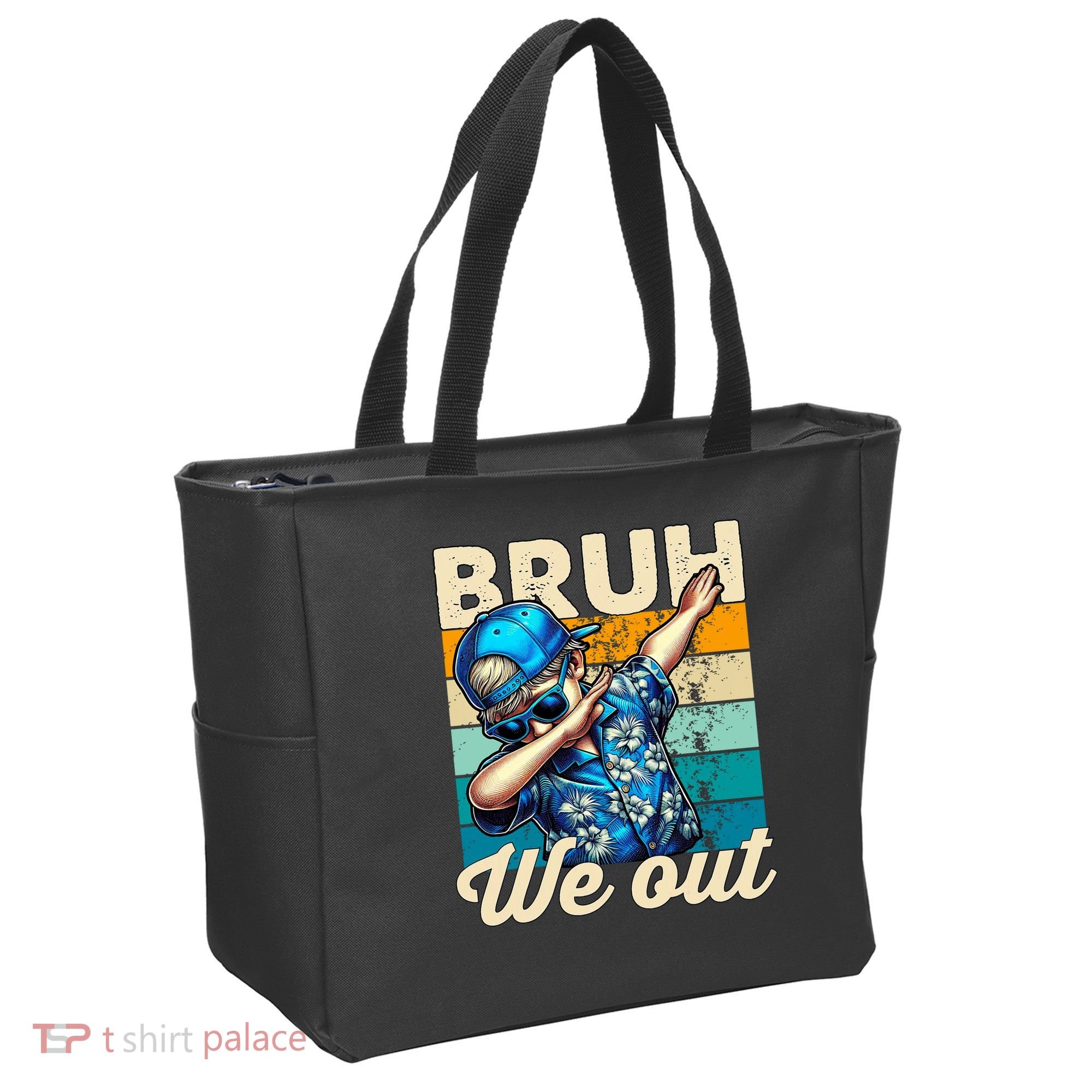 Bruh We Out Dabbing Boy Happy Last Day Of School Tote Bag