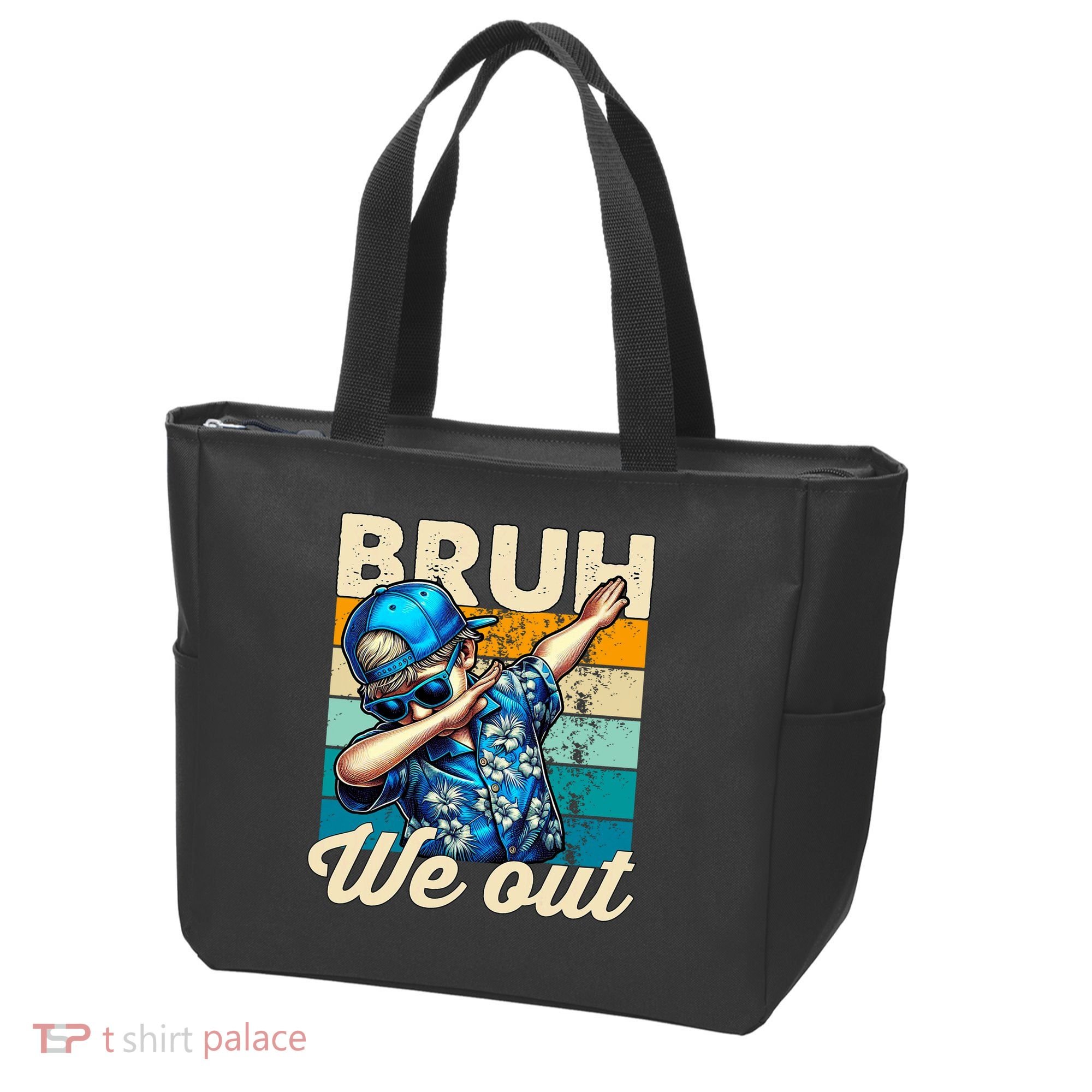 Bruh We Out Dabbing Boy Happy Last Day Of School Tote Bag
