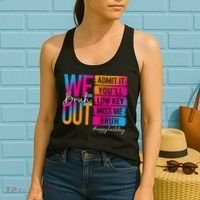 Bruh We Out Teachers Admit It You'll Low Key Miss Me Bruh Women's Tank Top thumb 2