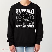 Buffalo Wildlife Petting Chart for Bison Lovers Women's Sweatshirt thumb 0