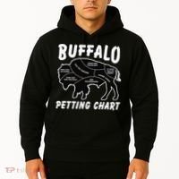 Buffalo Wildlife Petting Chart for Bison Lovers Hoodie thumb 2