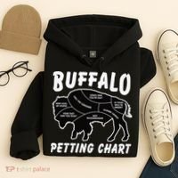 Buffalo Wildlife Petting Chart for Bison Lovers Hoodie thumb 4