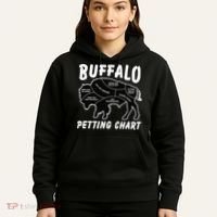 Buffalo Wildlife Petting Chart for Bison Lovers Hoodie thumb 5