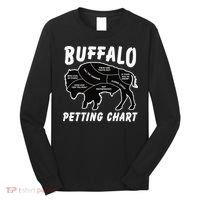 Buffalo Wildlife Petting Chart for Bison Lovers Long Sleeve Shirt thumb 0